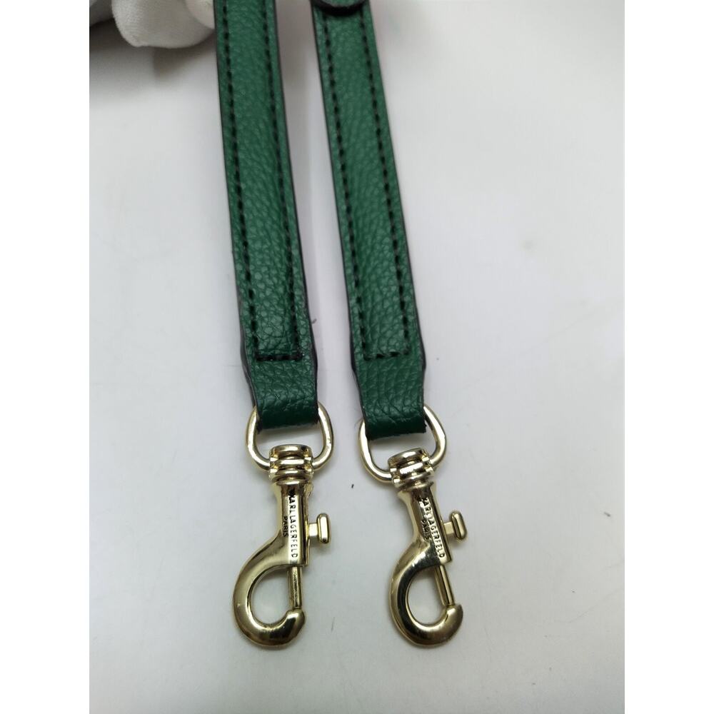 Karl Lagerfeld Replacement Strap Green Leather Gold-tone Spring Trigger Hook - Picture 6 of 11